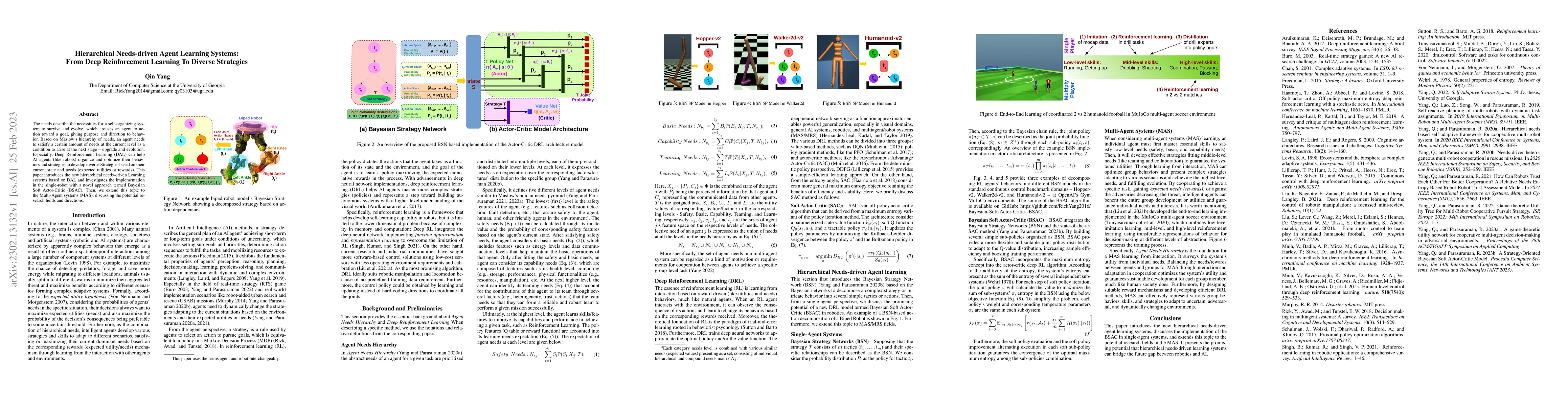 Thumbnail for Hierarchical Needs-driven Agent Learning Systems: From Deep
  Reinforcement Learning To Diverse Strategies