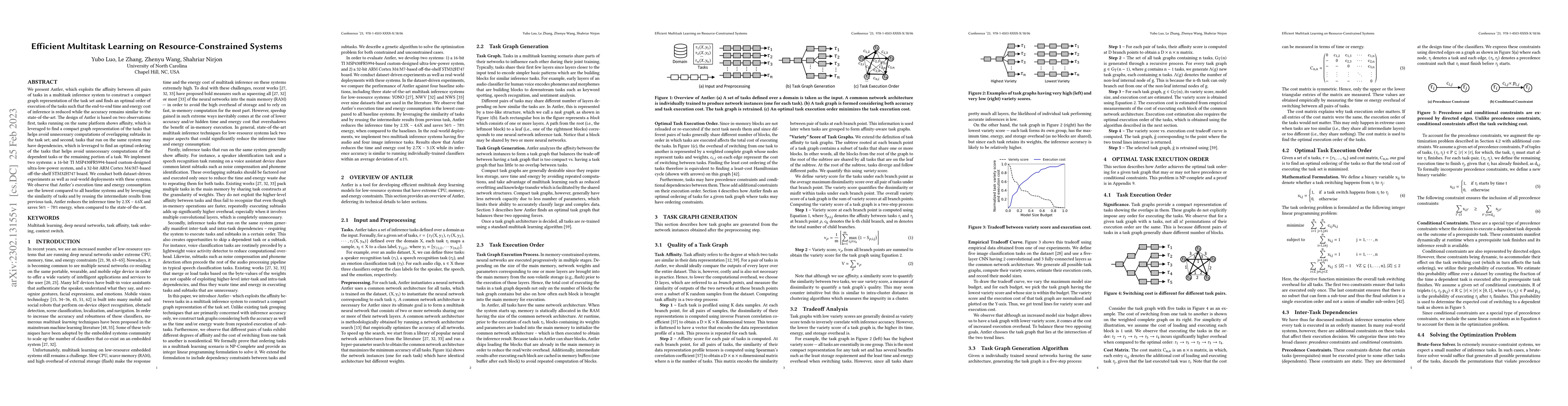 Thumbnail for Efficient Multitask Learning on Resource-Constrained Systems