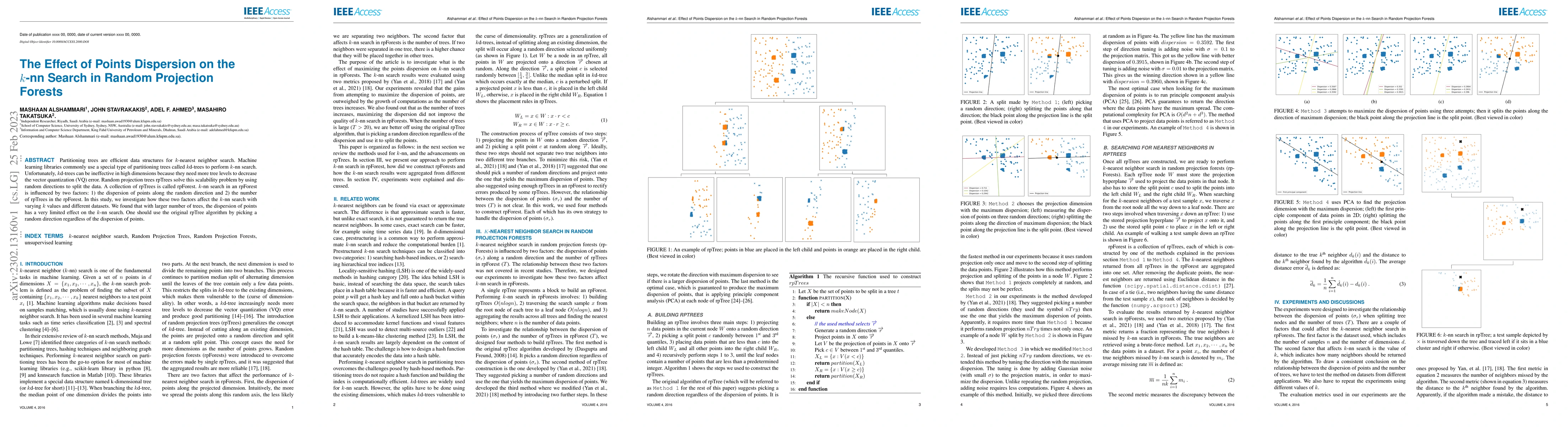 Thumbnail for The Effect of Points Dispersion on the $k$-nn Search in Random
  Projection Forests