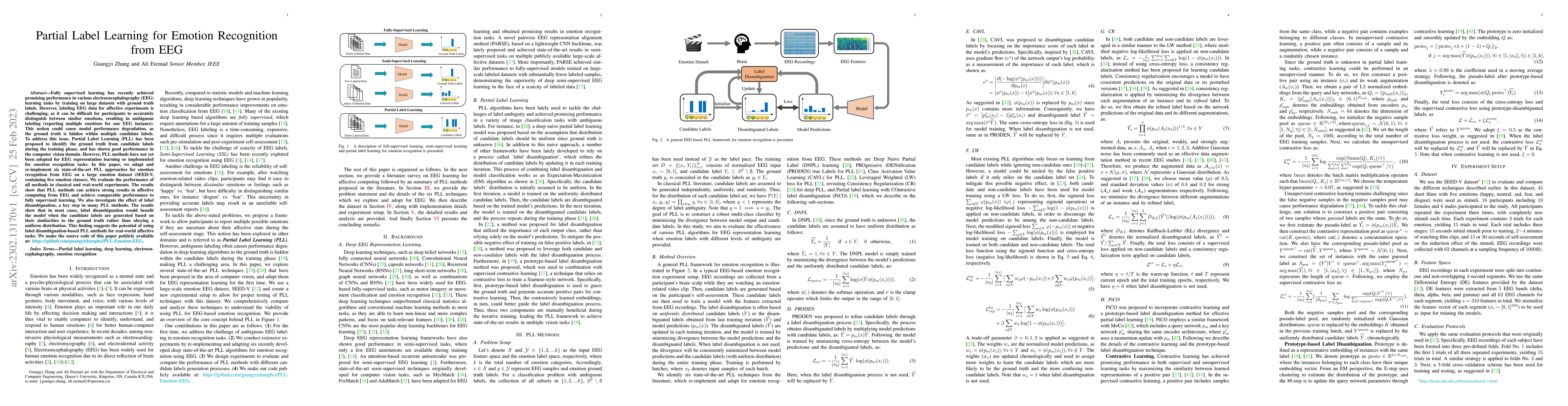 Thumbnail for Partial Label Learning for Emotion Recognition from EEG