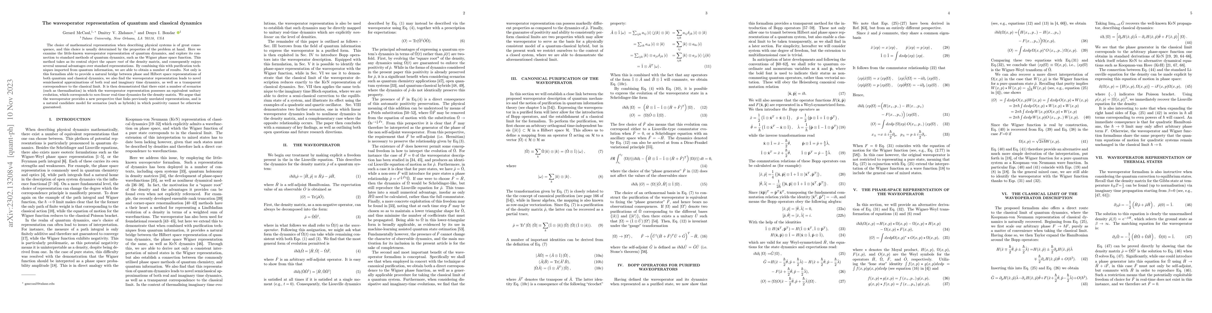 Thumbnail for The wave operator representation of quantum and classical dynamics