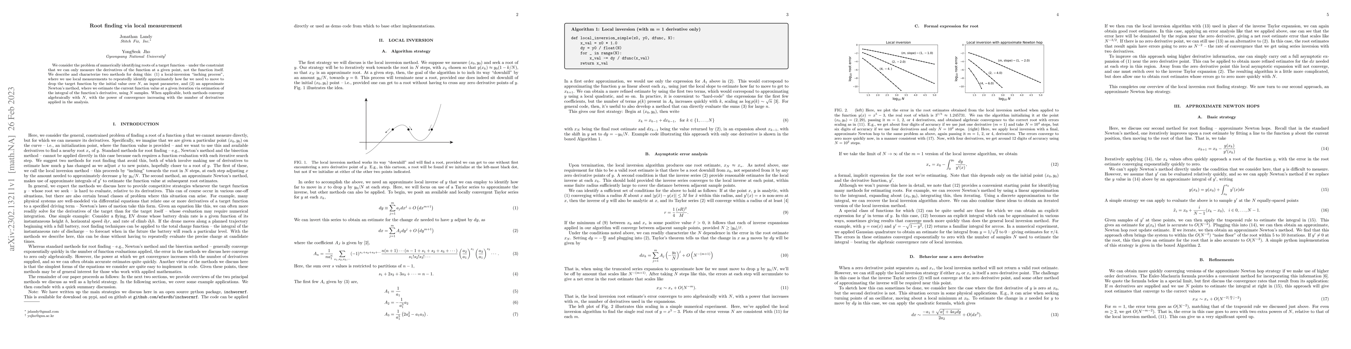 Thumbnail for Root finding via local measurement