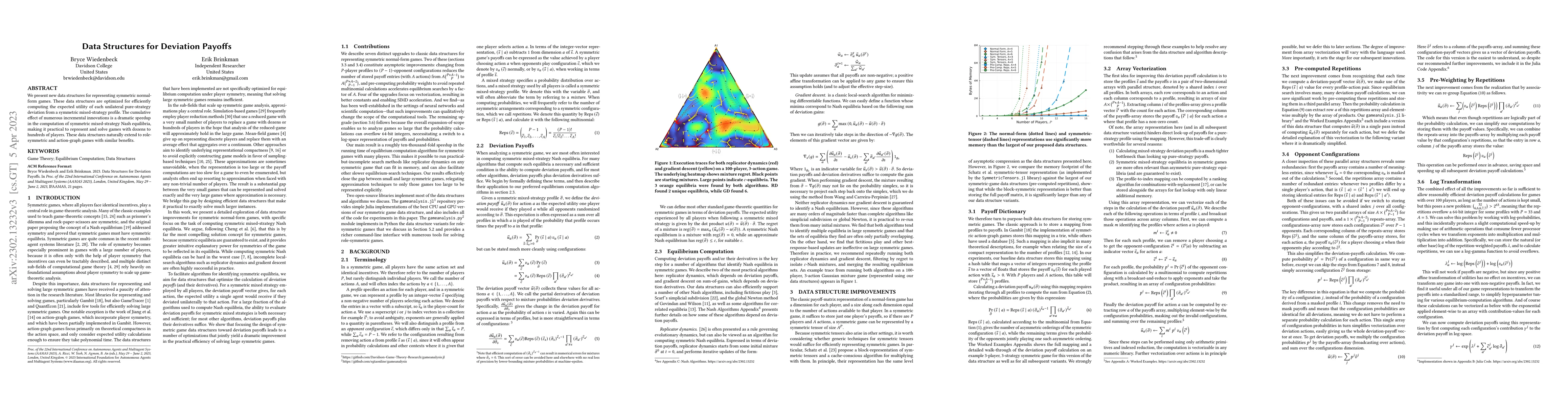 Thumbnail for Data Structures for Deviation Payoffs