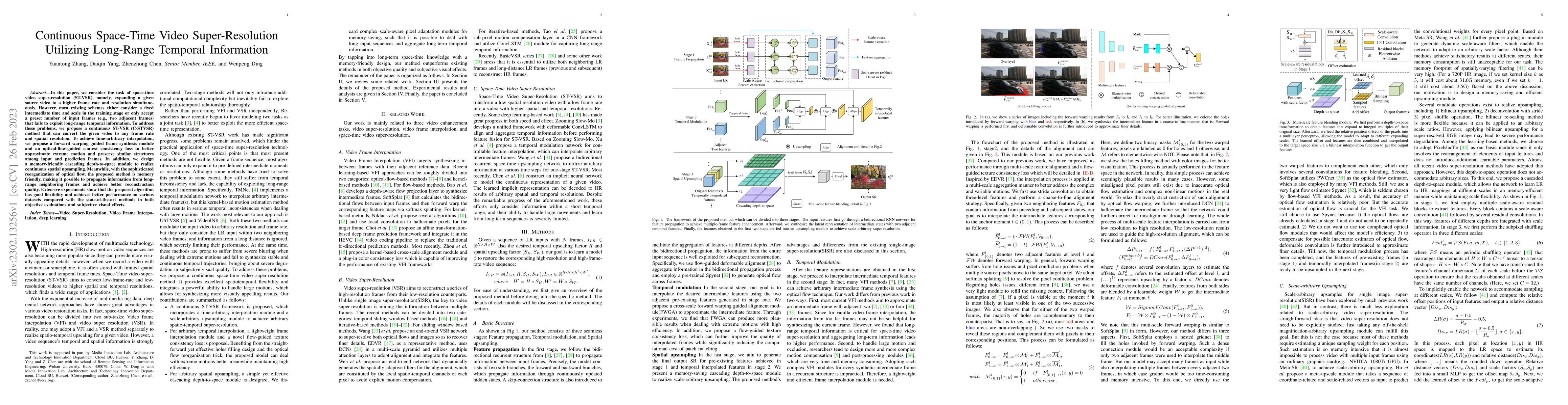 Thumbnail for Continuous Space-Time Video Super-Resolution Utilizing Long-Range
  Temporal Information