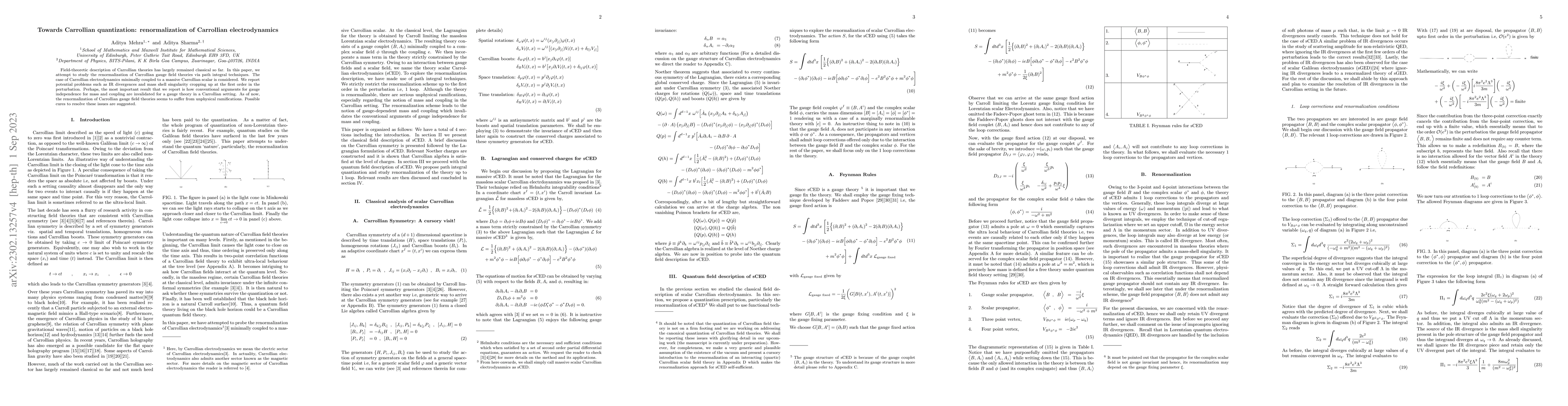 Thumbnail for Towards Carrollian quantization: renormalization of Carrollian
  electrodynamics