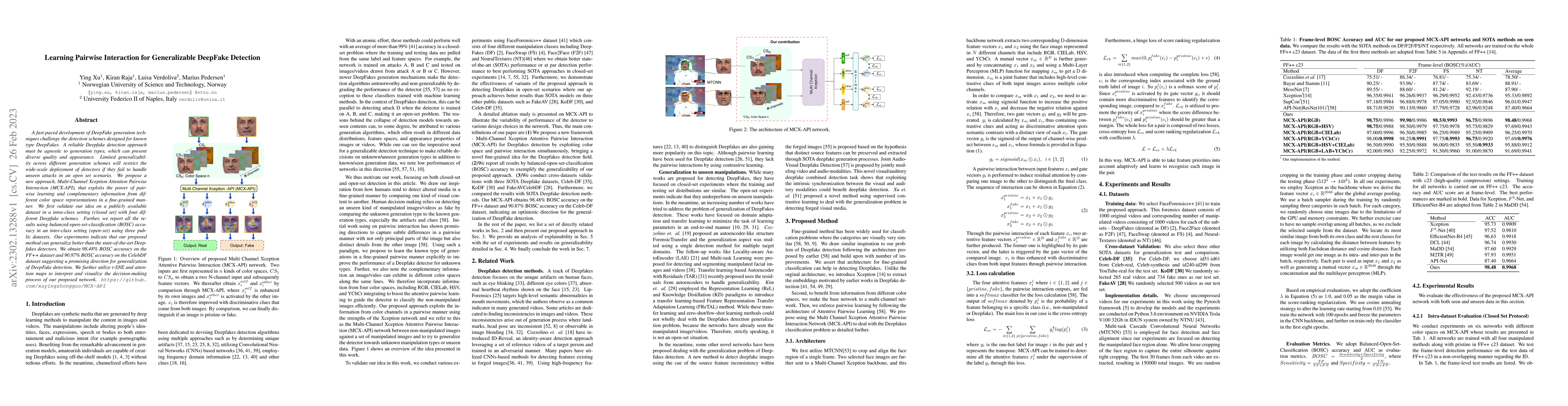 Thumbnail for Learning Pairwise Interaction for Generalizable DeepFake Detection