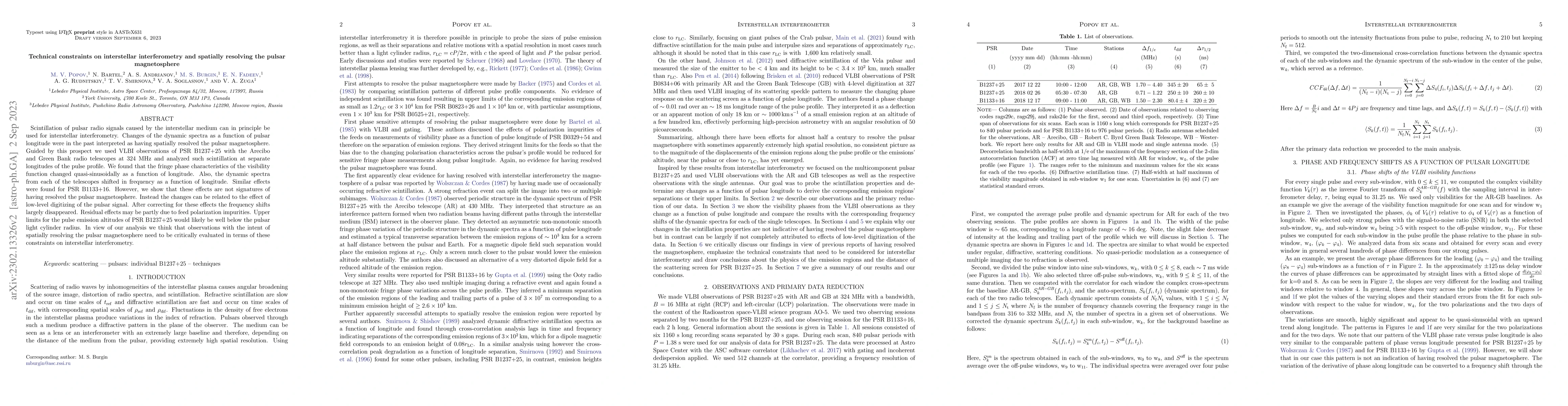 Thumbnail for Technical constraints on interstellar interferometry and spatially
  resolving the pulsar magnetosphere
