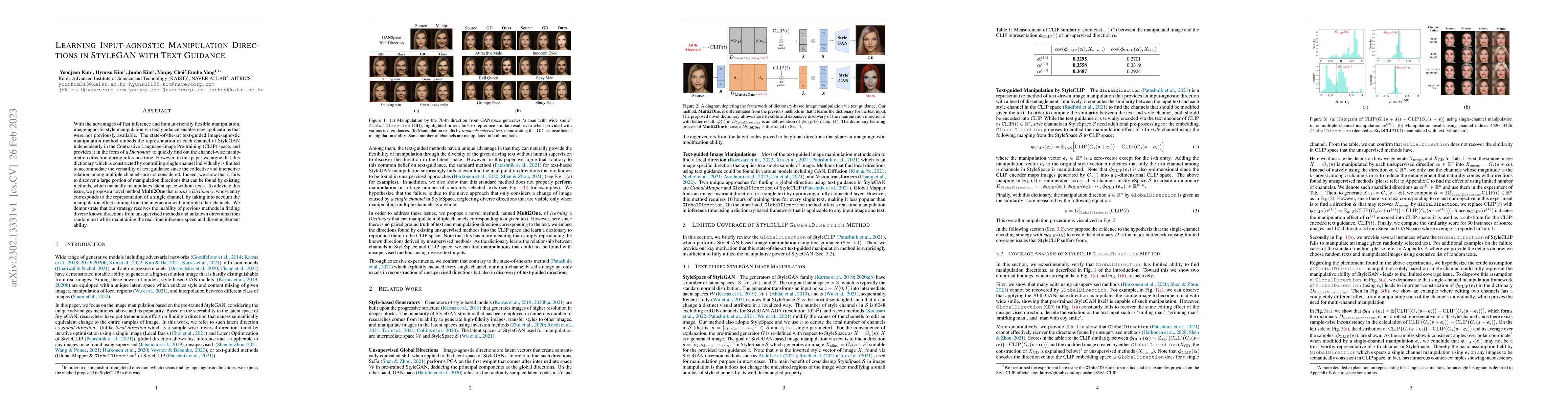 Thumbnail for Learning Input-agnostic Manipulation Directions in StyleGAN with Text
  Guidance
