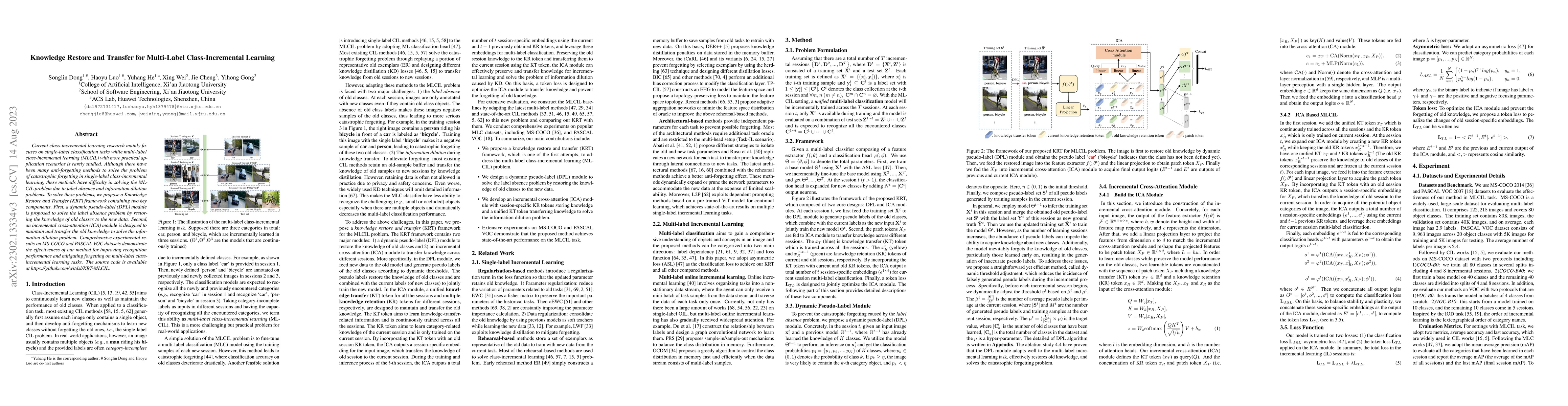 Thumbnail for Knowledge Restore and Transfer for Multi-label Class-Incremental
  Learning