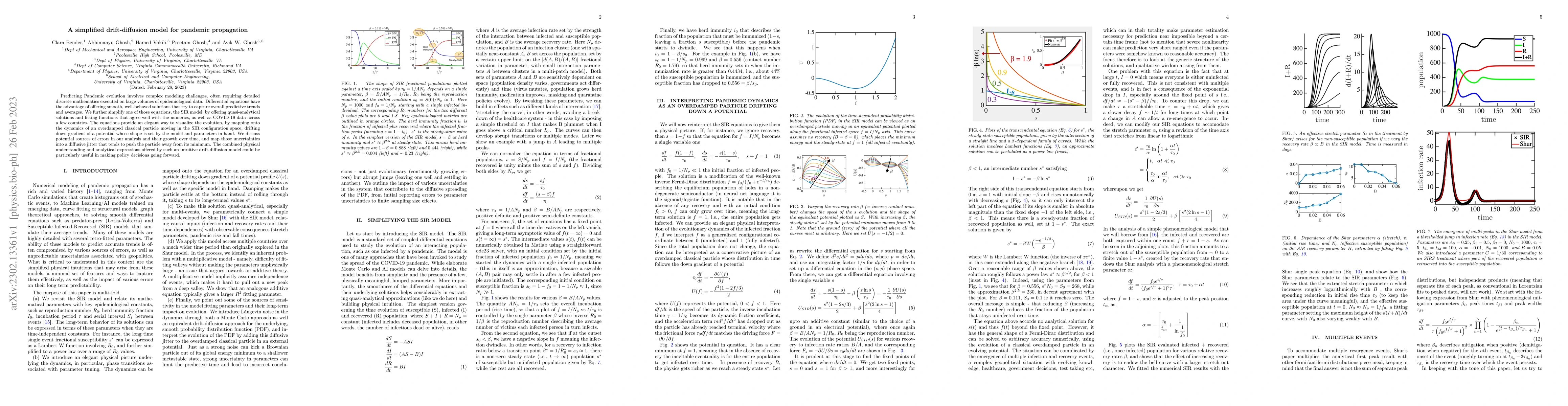 Thumbnail for A simplified drift-diffusion model for pandemic propagation