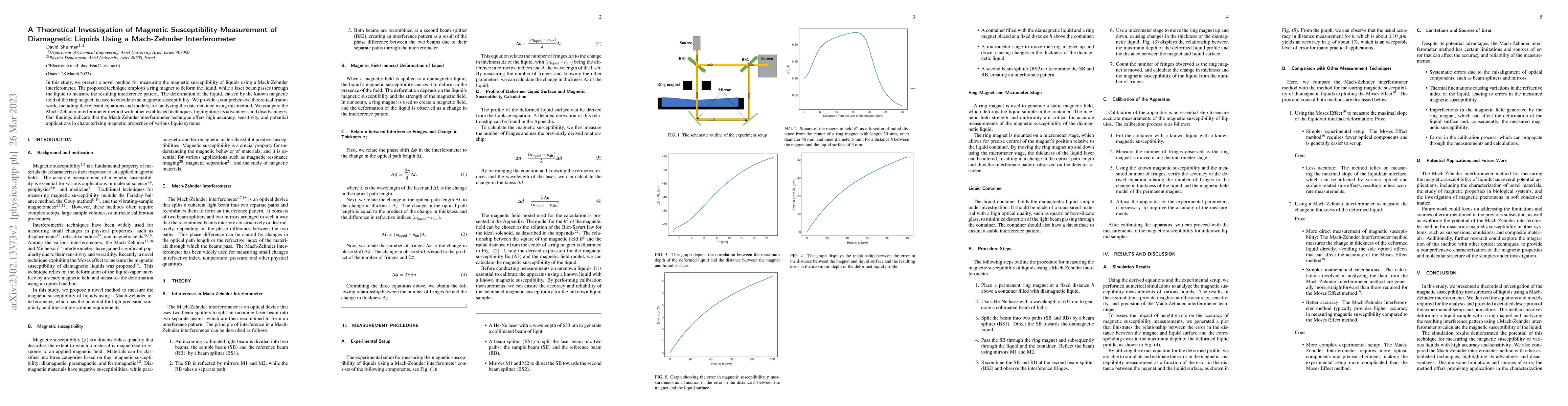 Thumbnail for A Theoretical Investigation of Magnetic Susceptibility Measurement Using
  Mach-Zehnder interferometer