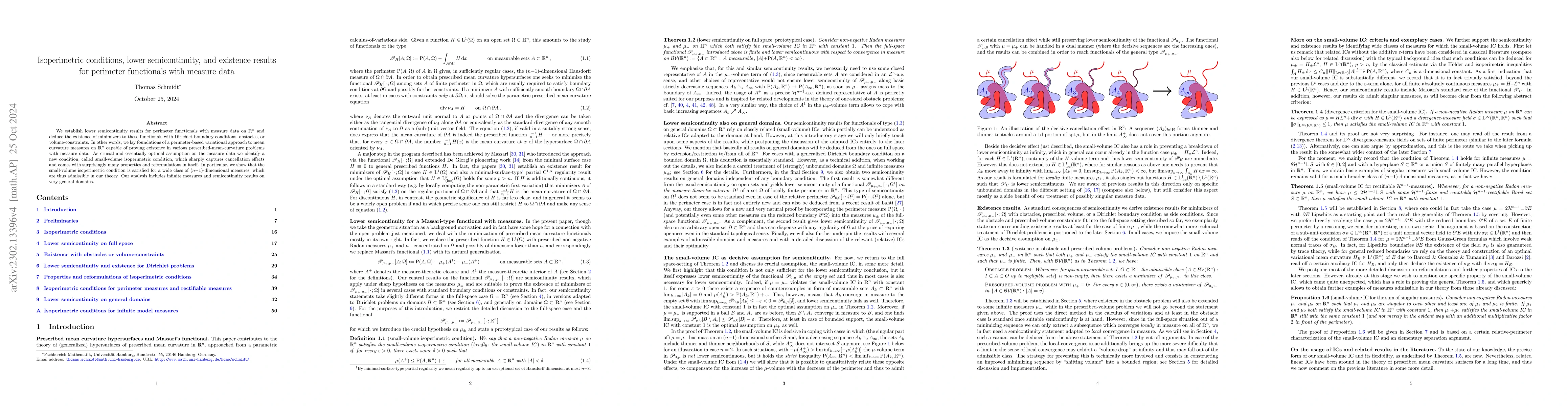 Thumbnail for Isoperimetric conditions, lower semicontinuity, and existence results
  for perimeter functionals with measure data