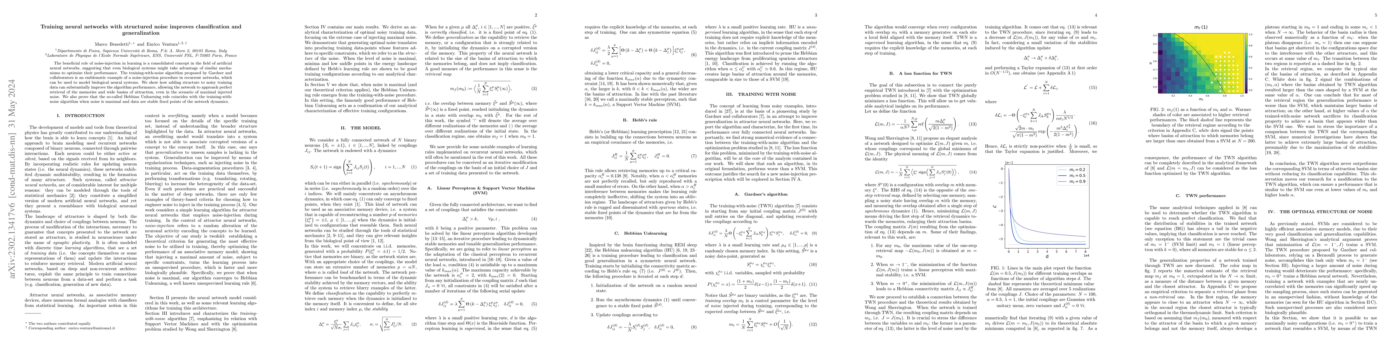 Thumbnail for Training neural networks with structured noise improves classification
  and generalization