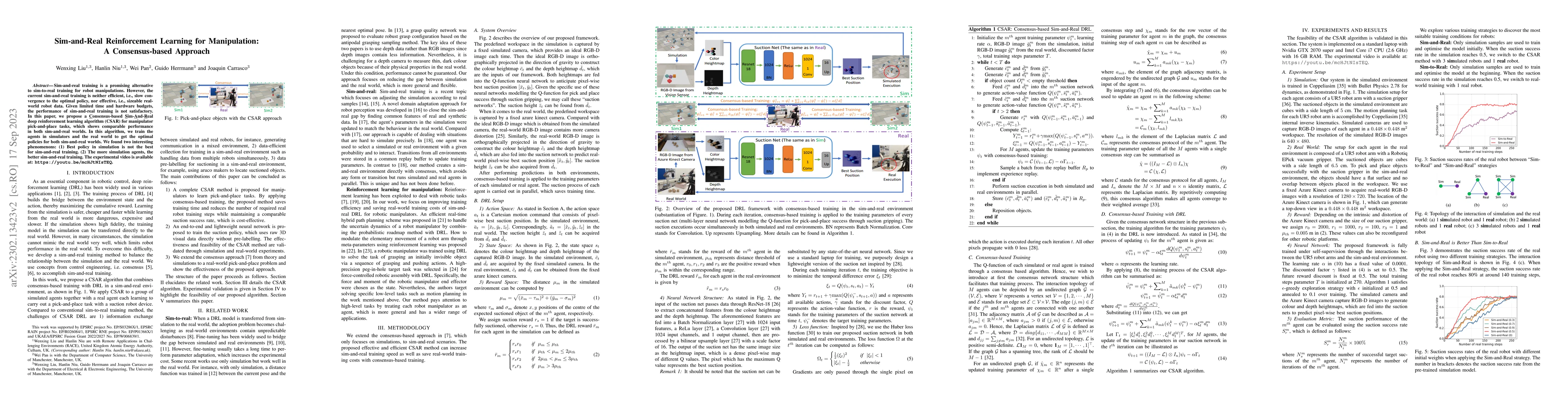 Thumbnail for Sim-and-Real Reinforcement Learning for Manipulation: A Consensus-based
  Approach