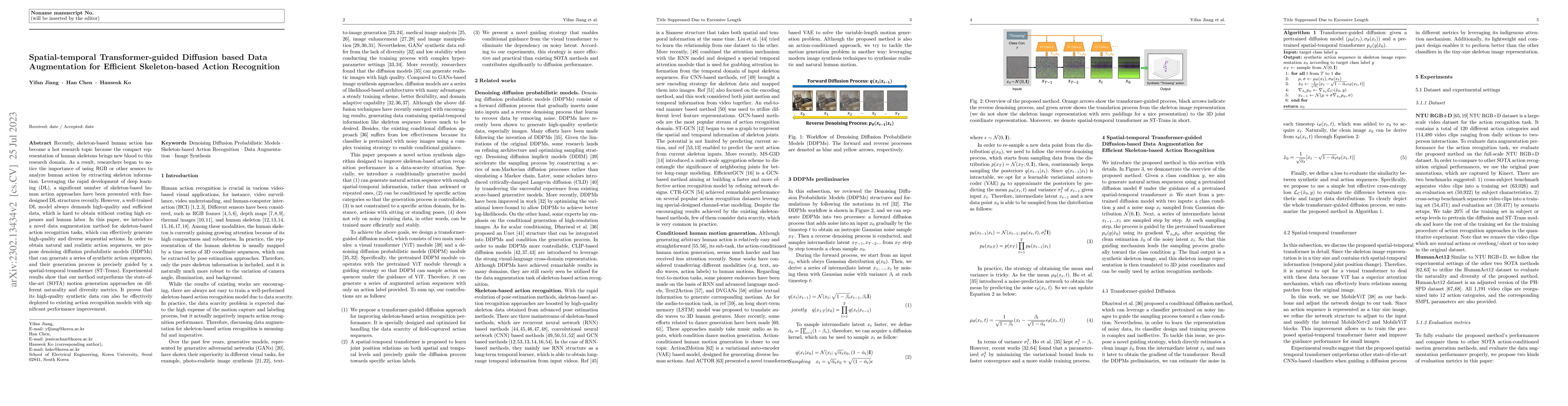 Thumbnail for Spatial-temporal Transformer-guided Diffusion based Data Augmentation
  for Efficient Skeleton-based Action Recognition