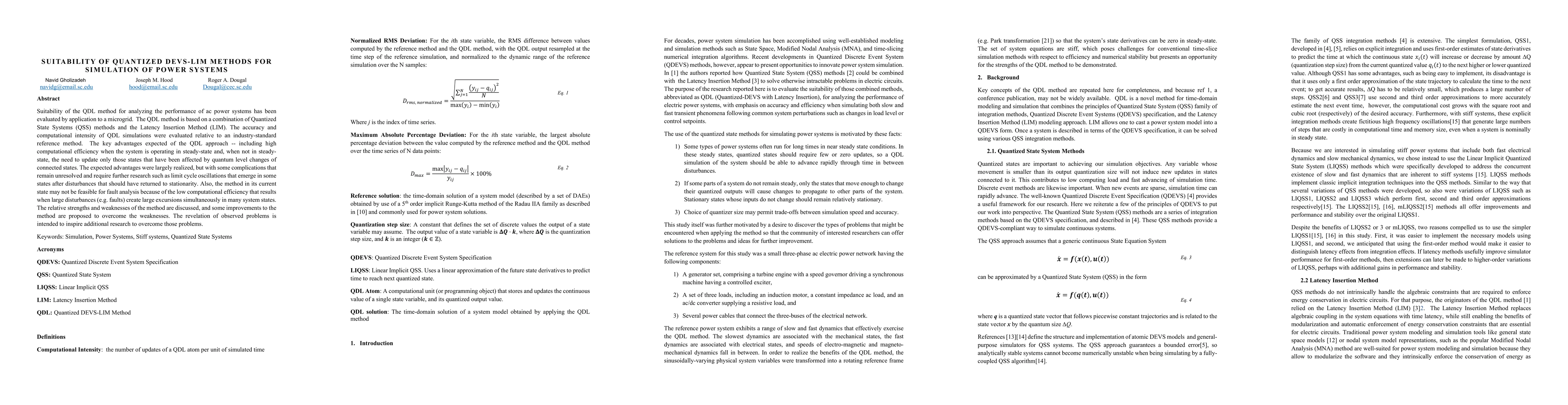 Thumbnail for Suitability of Quantized DEVS LIM Methods for Simulation of Power
  Systems