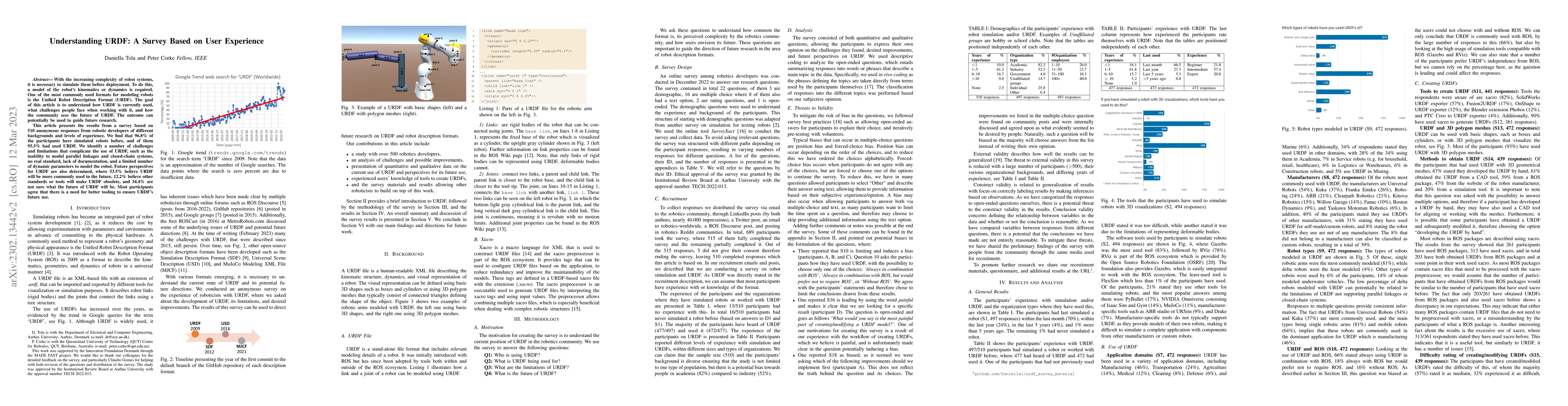 Thumbnail for Understanding URDF: A Survey Based on User Experience