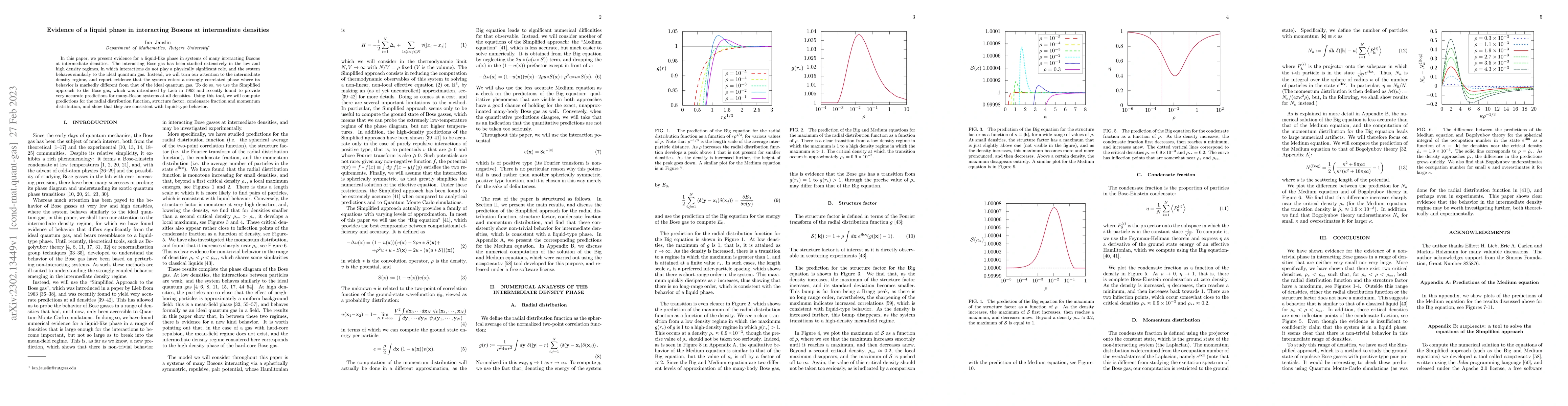 Thumbnail for Evidence of a liquid phase in interacting Bosons at intermediate
  densities