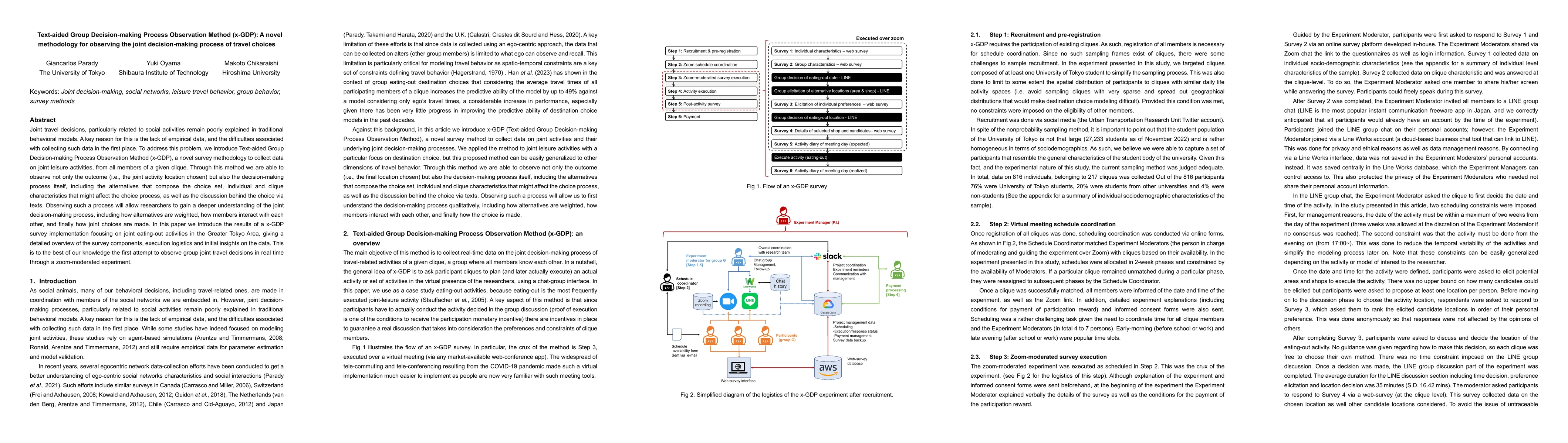 Thumbnail for Text-aided Group Decision-making Process Observation Method (x-GDP): A
  novel methodology for observing the joint decision-making process of travel
  choices