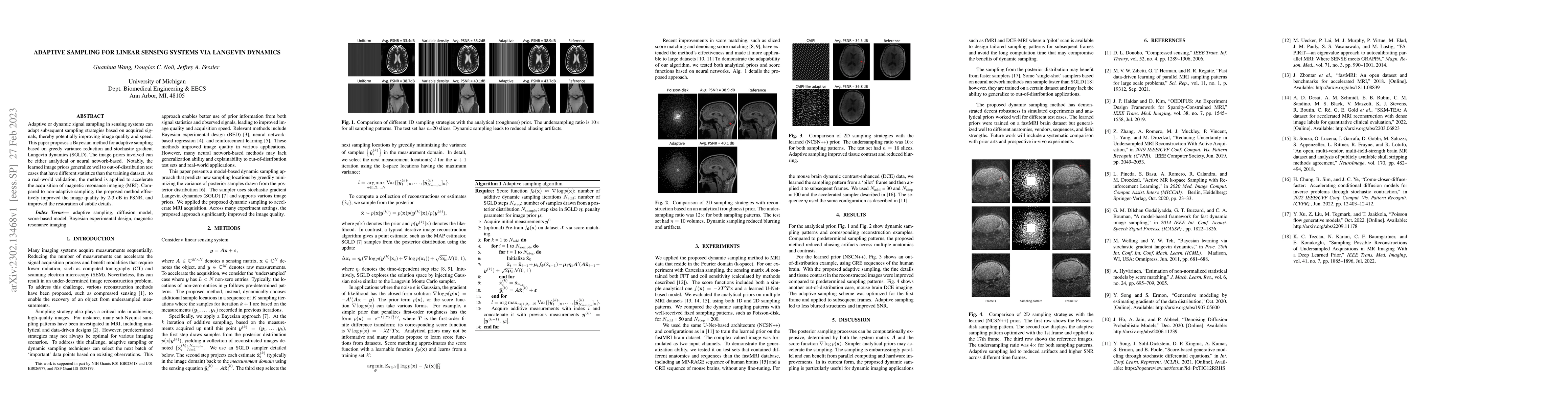 Thumbnail for Adaptive Sampling for Linear Sensing Systems via Langevin Dynamics