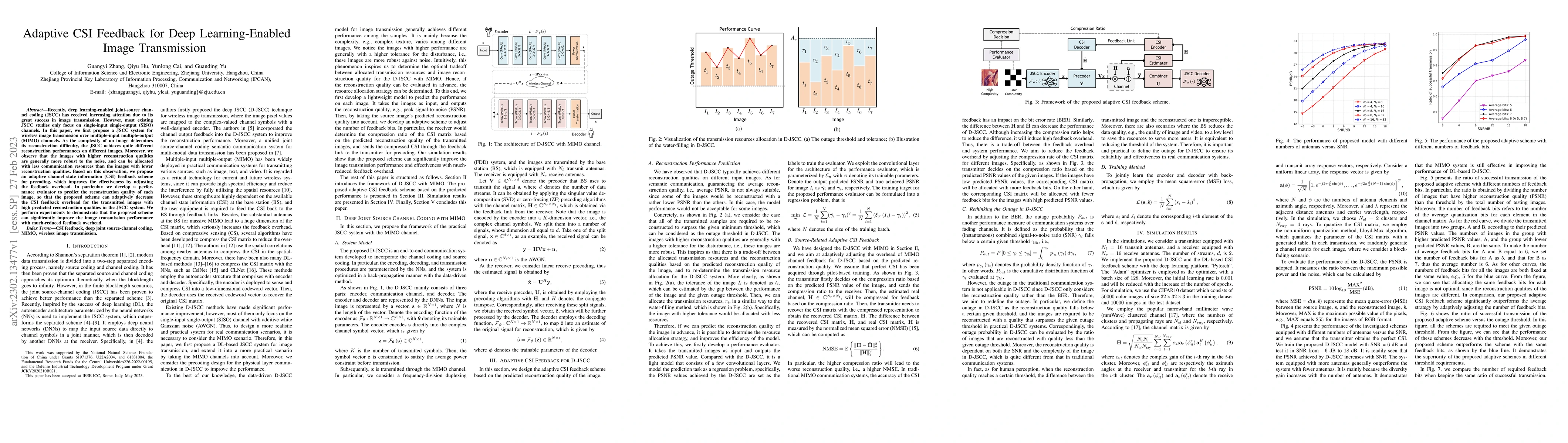 Thumbnail for Adaptive CSI Feedback for Deep Learning-Enabled Image Transmission
