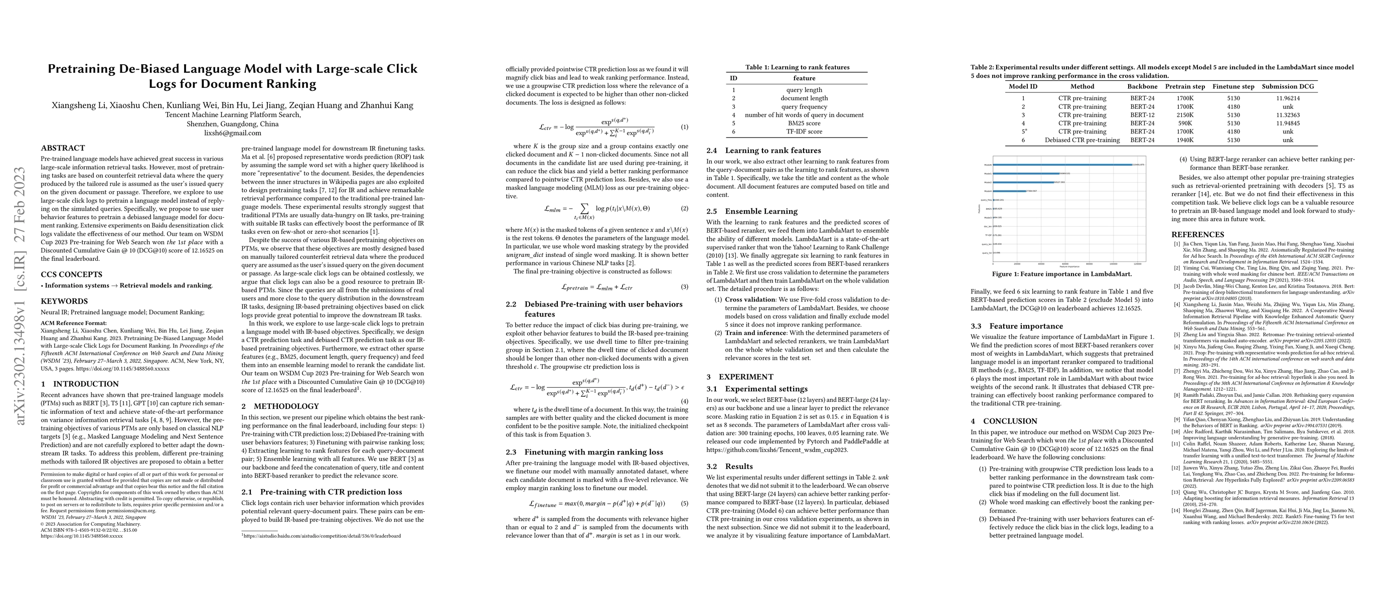 Thumbnail for Pretraining De-Biased Language Model with Large-scale Click Logs for
  Document Ranking
