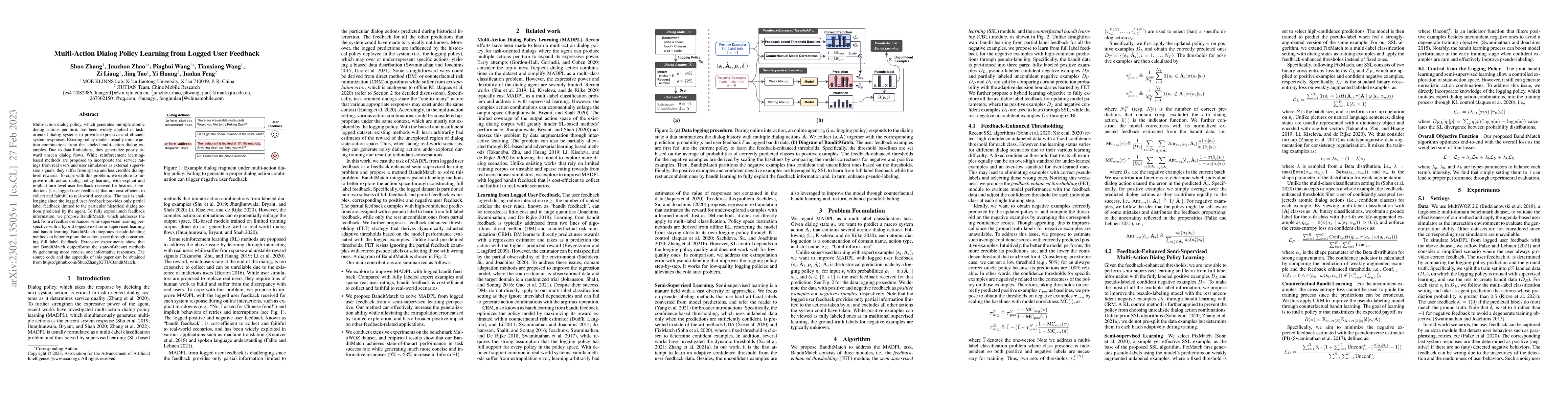 Thumbnail for Multi-Action Dialog Policy Learning from Logged User Feedback