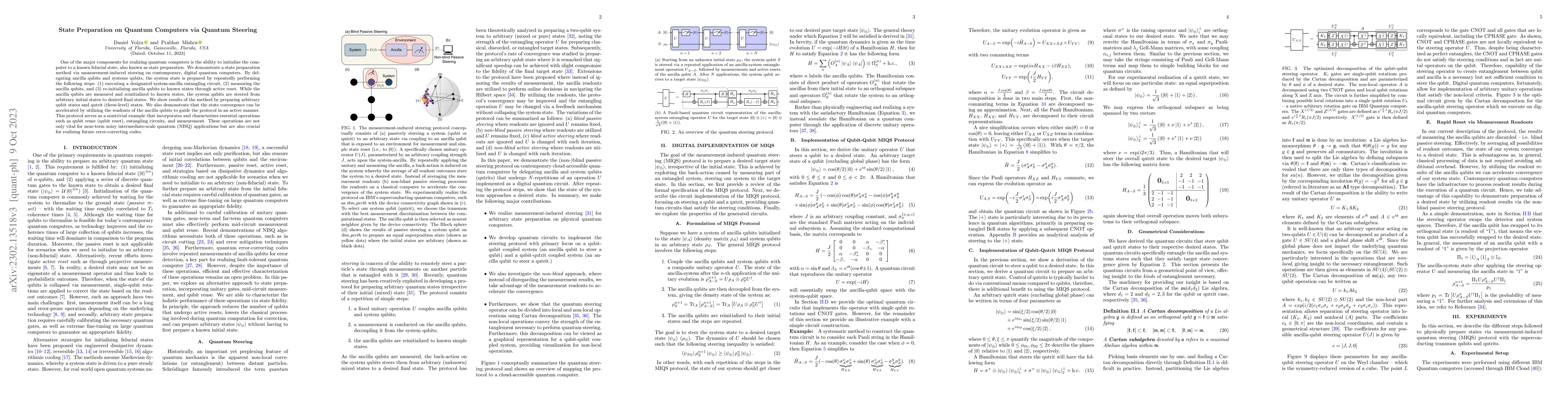 Thumbnail for State Preparation on Quantum Computers via Quantum Steering