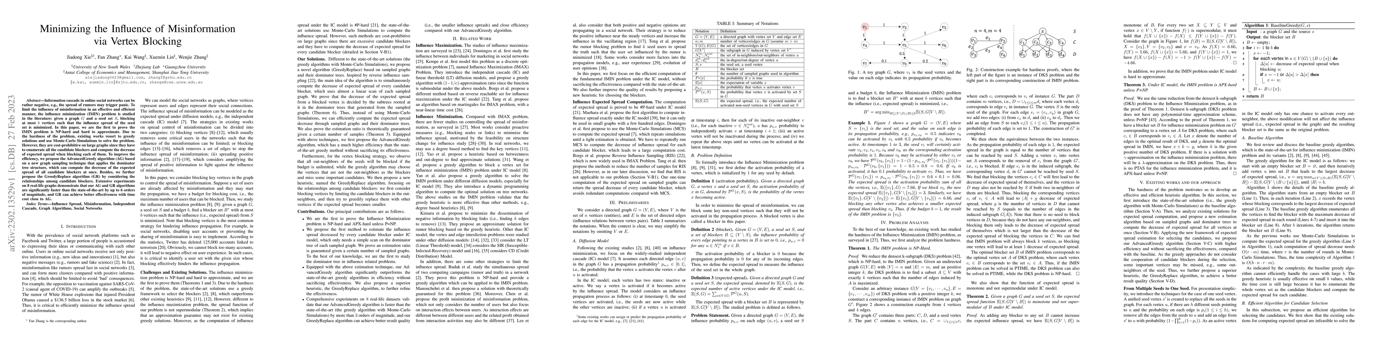 Thumbnail for Minimizing the Influence of Misinformation via Vertex Blocking
