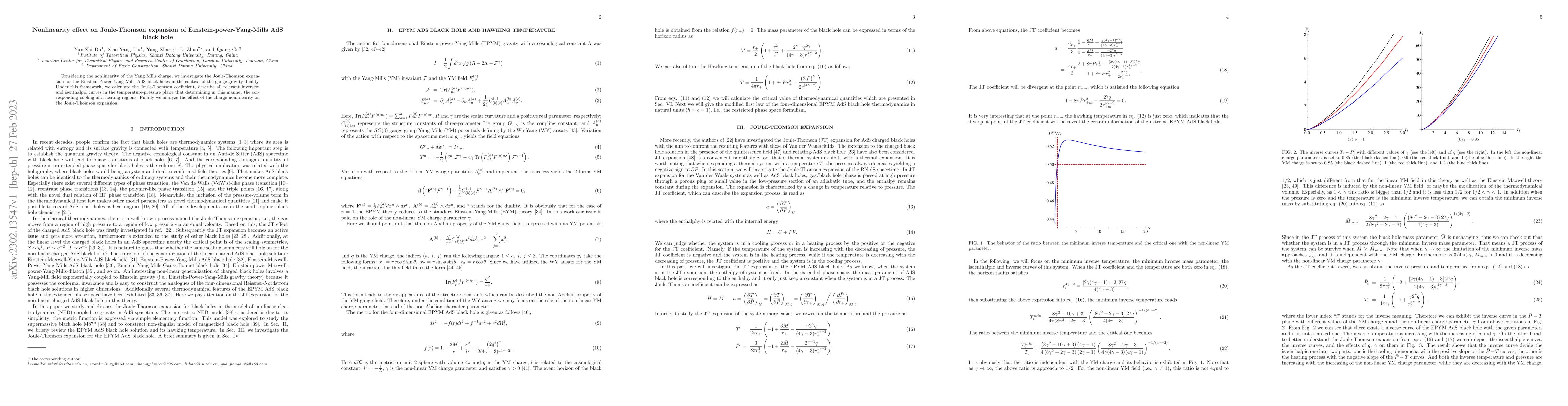Thumbnail for Nonlinearity effect on Joule-Thomson expansion of
  Einstein-power-Yang-Mills AdS black hole