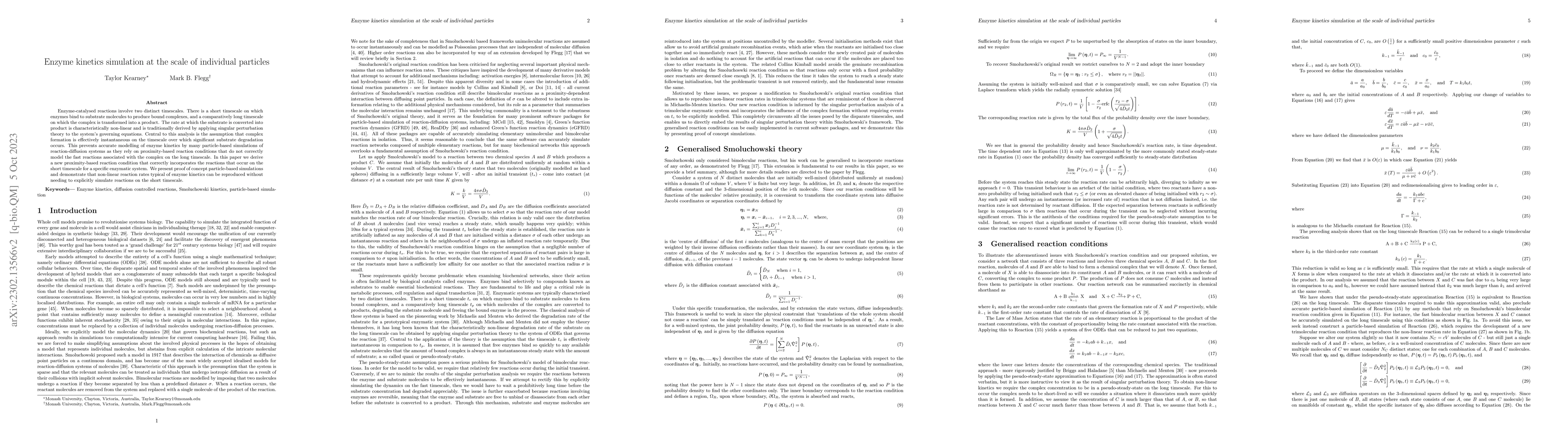 Thumbnail for Enzyme kinetics simulation at the scale of individual particles