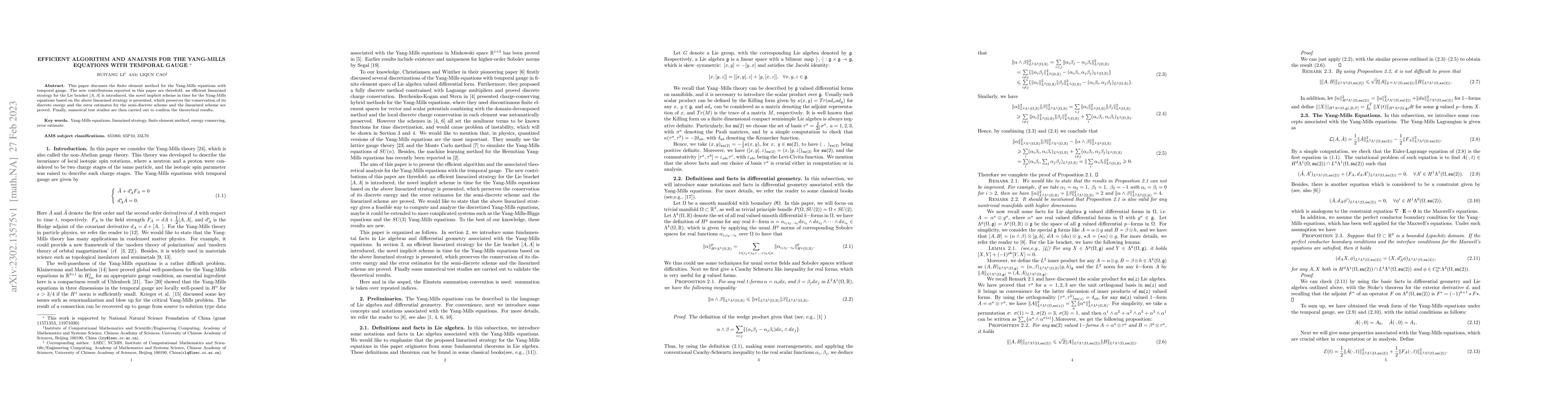 Thumbnail for Efficient algorithm and analysis for the Yang-Mills equations with
  temporal gauge