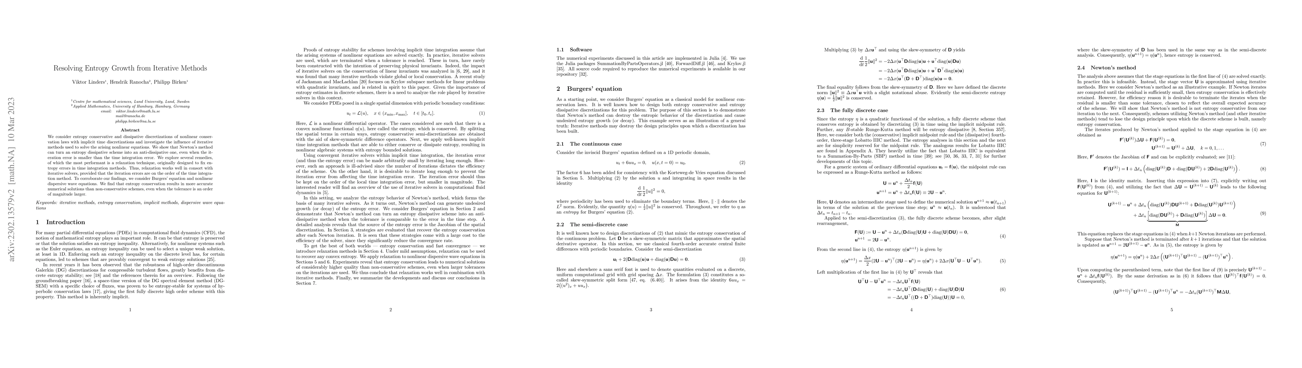 Thumbnail for Resolving Entropy Growth from Iterative Methods