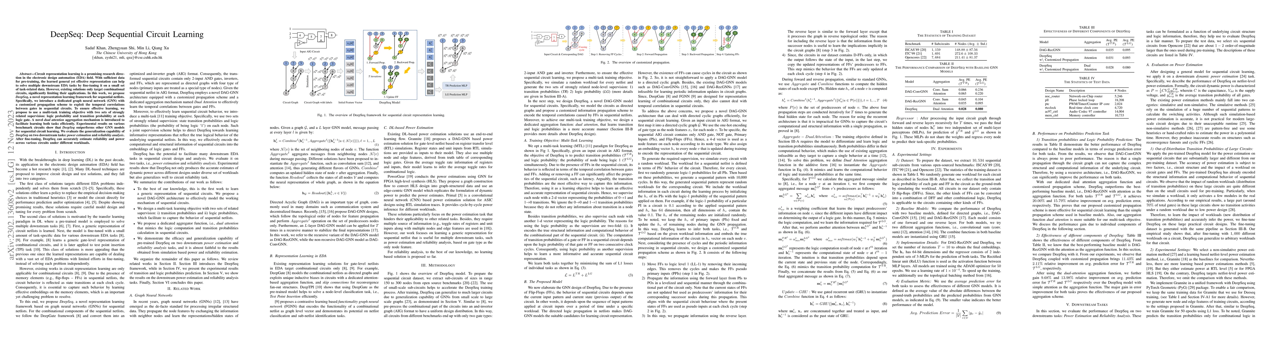 Thumbnail for DeepSeq: Deep Sequential Circuit Learning