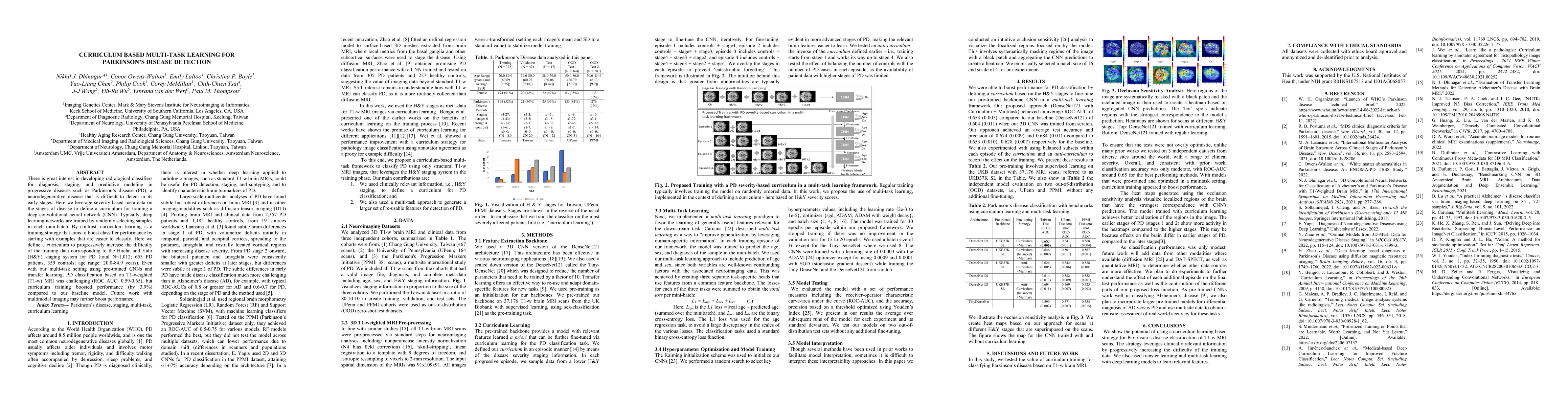 Thumbnail for Curriculum Based Multi-Task Learning for Parkinson's Disease Detection
