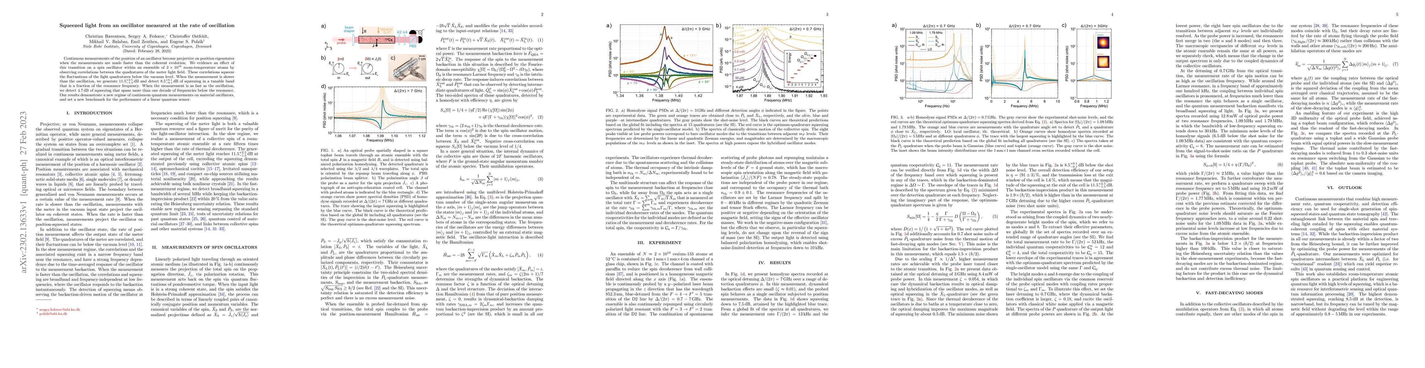 Thumbnail for Squeezed light from an oscillator measured at the rate of oscillation