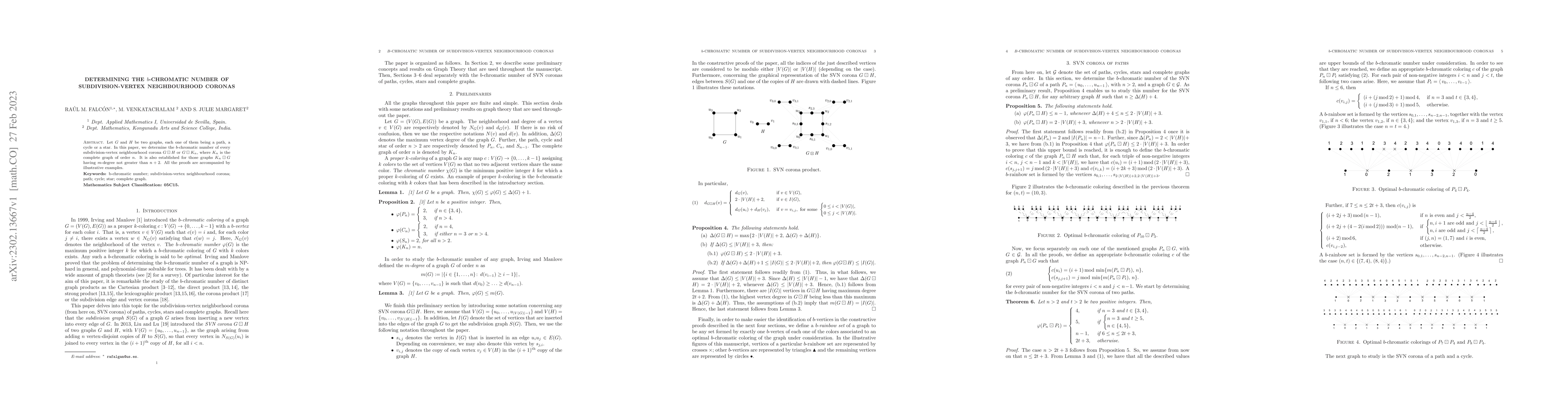 Thumbnail for Determining the b-chromatic number of subdivision-vertex neighbourhood
  coronas