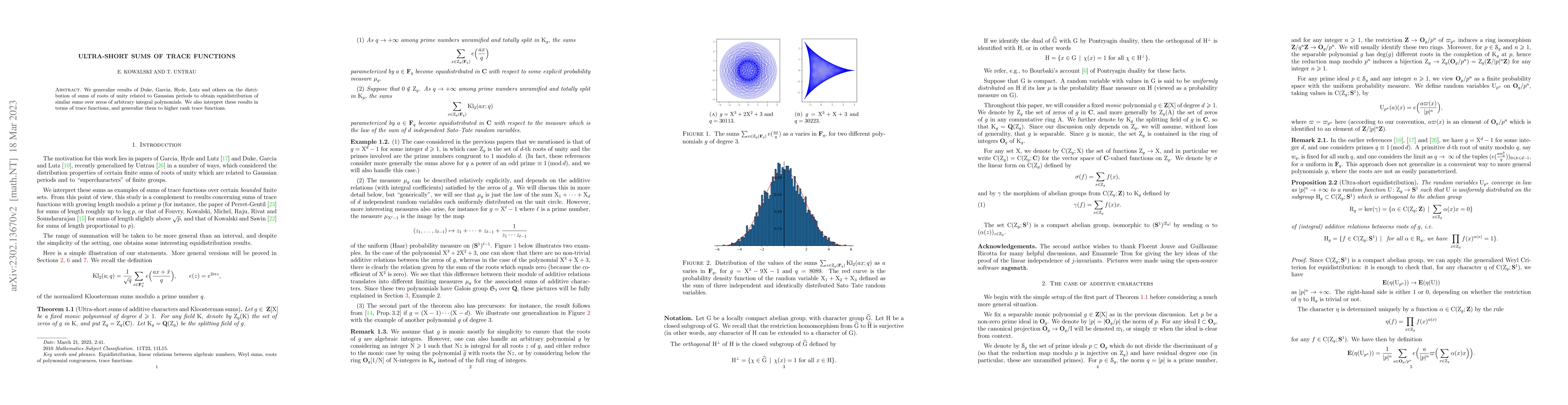 Thumbnail for Ultra-short sums of trace functions