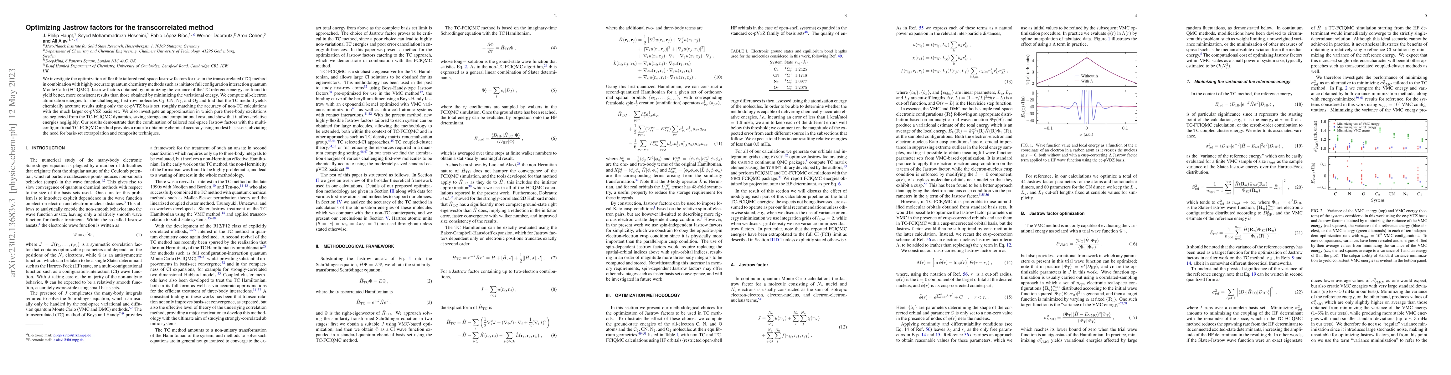 Thumbnail for Optimizing Jastrow factors for the transcorrelated method