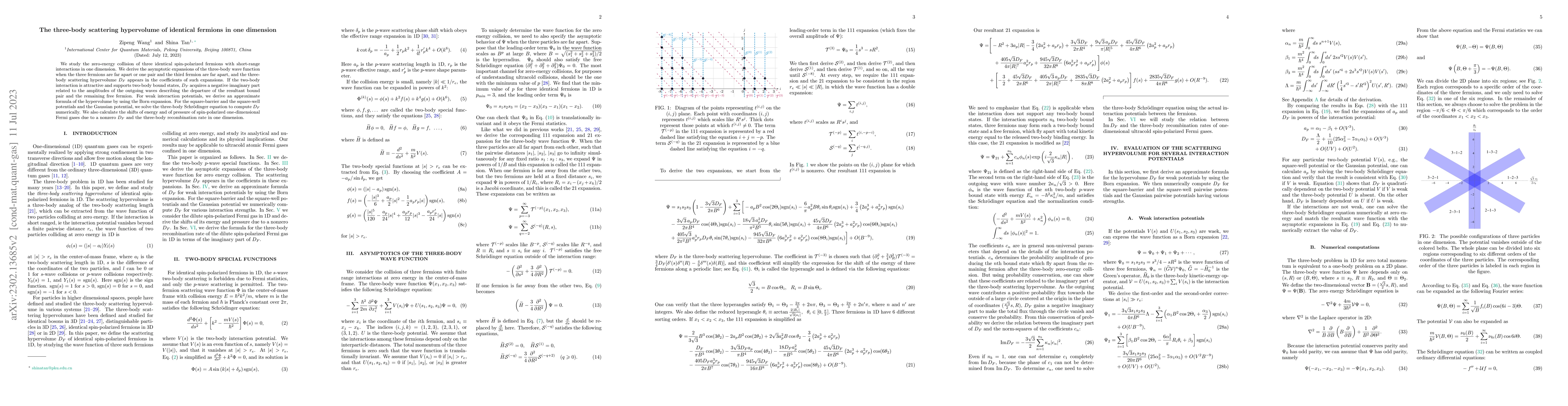 Thumbnail for The three-body scattering hypervolume of identical fermions in one
  dimension