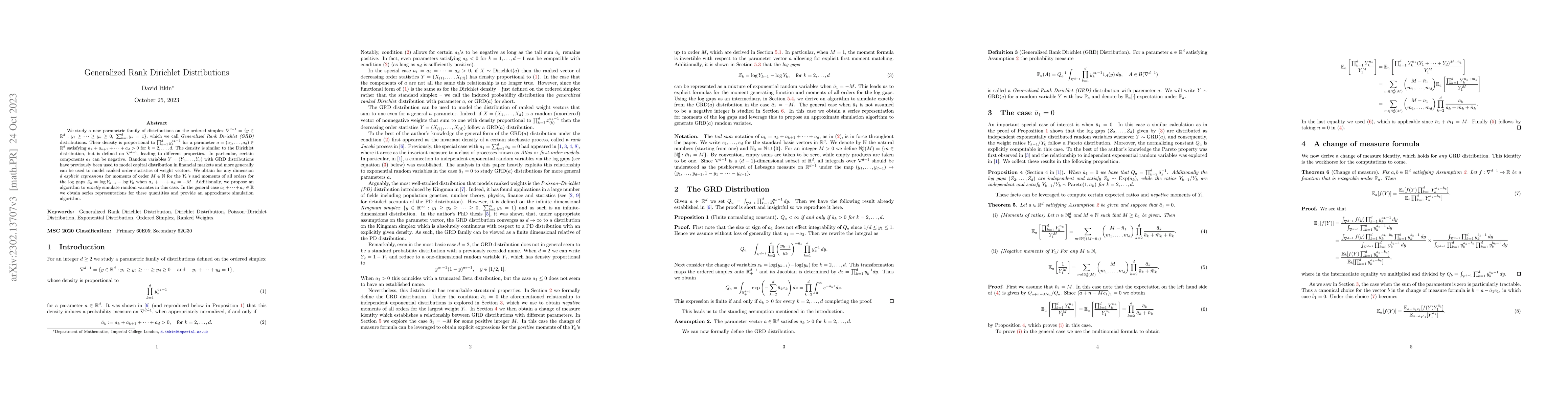 Thumbnail for Generalized Rank Dirichlet Distributions