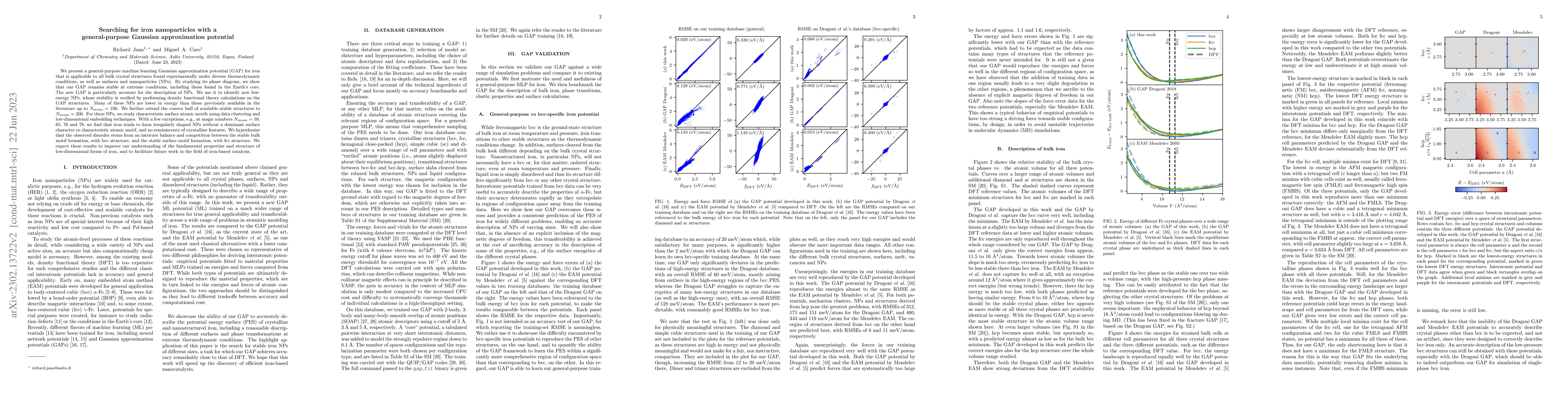 Thumbnail for Searching for iron nanoparticles with a general-purpose Gaussian
  approximation potential
