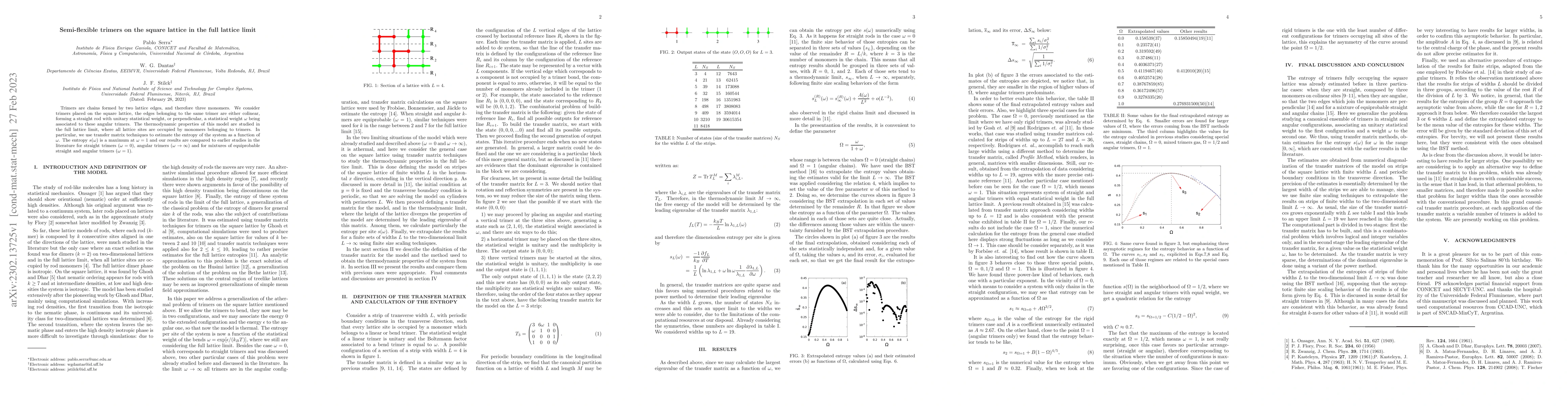 Thumbnail for Semi-flexible trimers on the square lattice in the full lattice limit