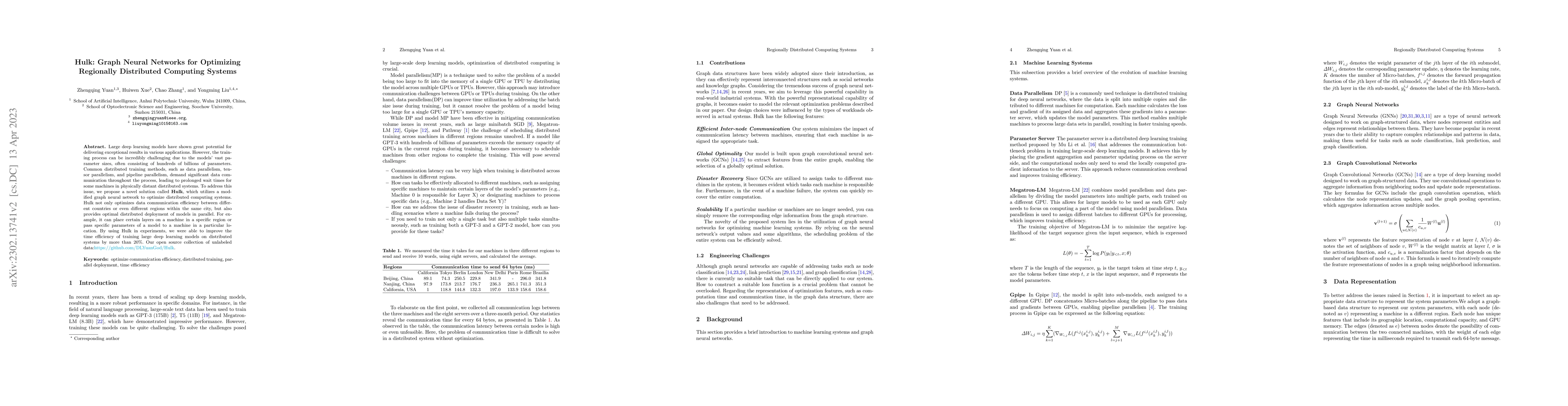 Thumbnail for Hulk: Graph Neural Networks for Optimizing Regionally Distributed
  Computing Systems