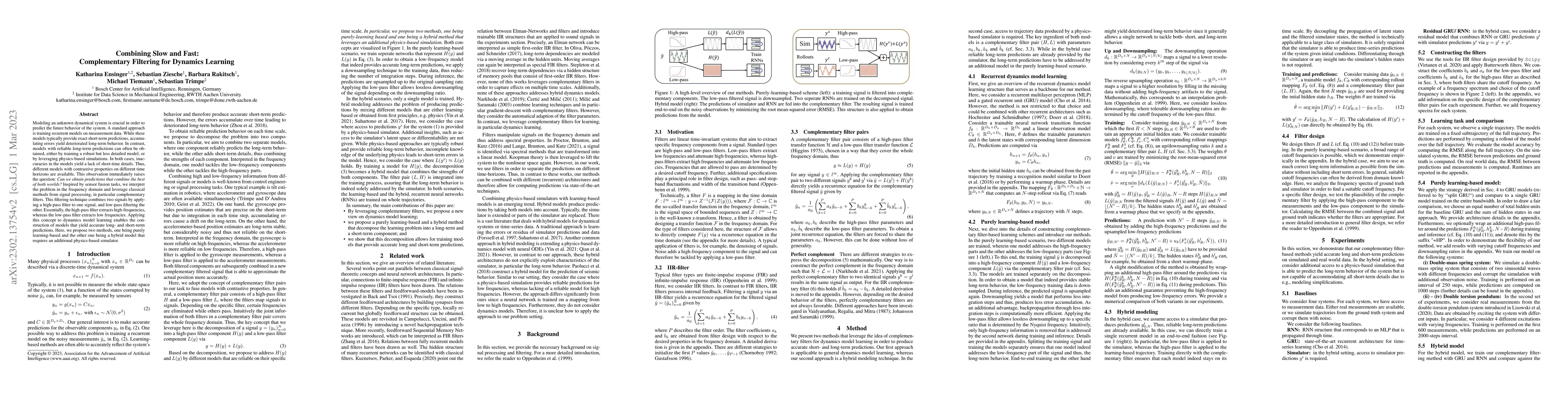 Thumbnail for Combining Slow and Fast: Complementary Filtering for Dynamics Learning