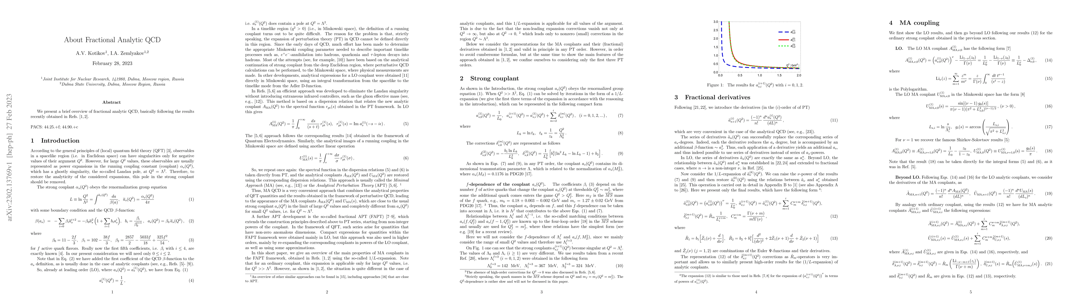 Thumbnail for About Fractional Analytic QCD