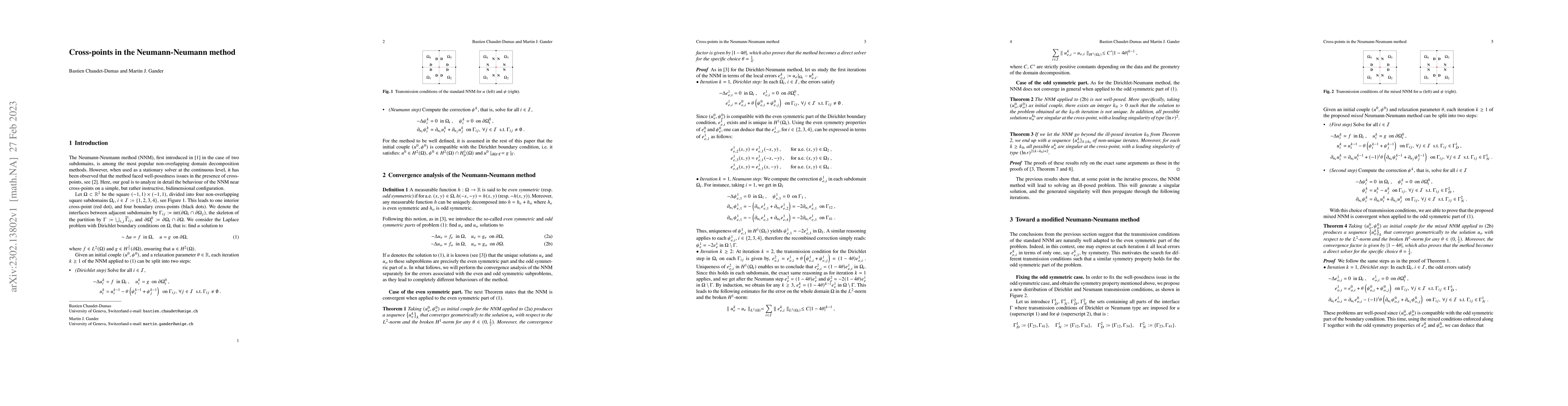 Thumbnail for Cross-points in the Neumann-Neumann method