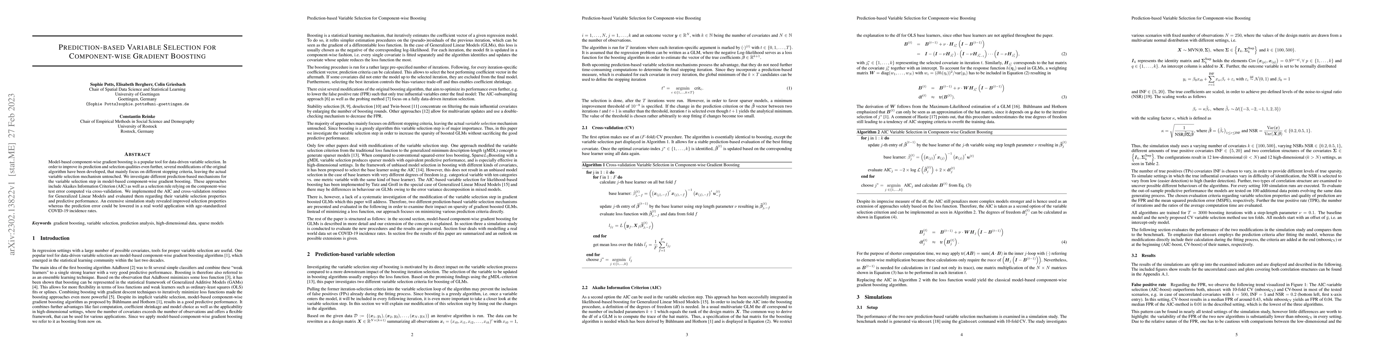 Thumbnail for Prediction-based Variable Selection for Component-wise Gradient Boosting