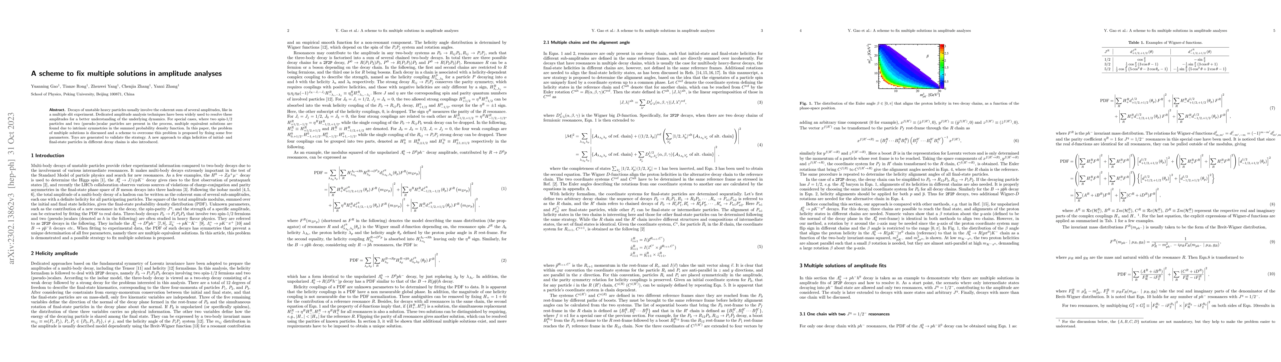Thumbnail for A scheme to fix multiple solutions in amplitude analyses