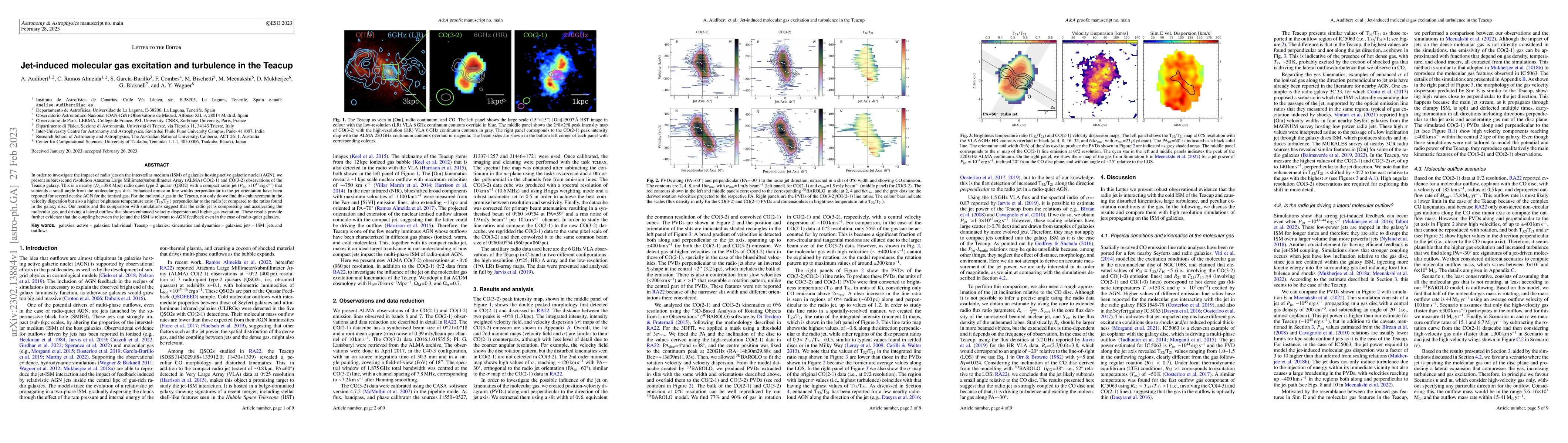 Thumbnail for Jet-induced molecular gas excitation and turbulence in the Teacup